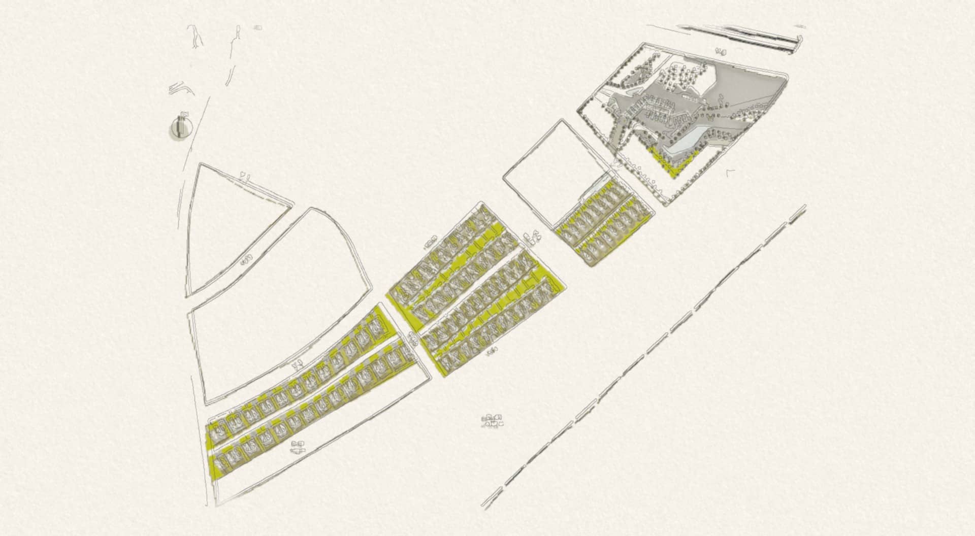 Bella Beach, Lepe: watercolor from the planning plan