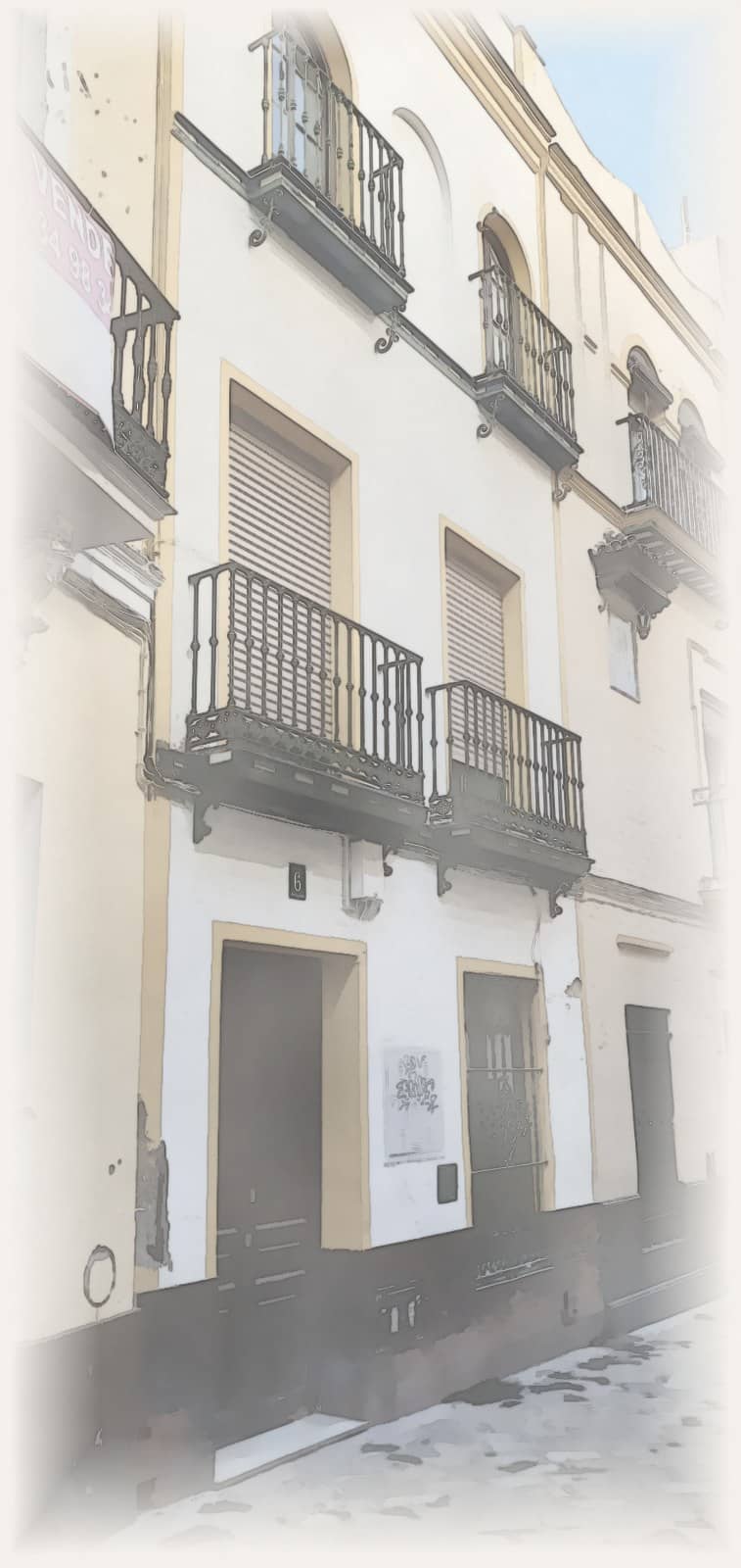 Ilustración en acuarela de la calle Ximénez de Enciso, barrio de Santa Cruz